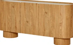 Jahnke Sideboard »CIRCO SB 160« 1 Stk. tlg. Sideboard, 3-türig, gerundetes Design, Marmor-Look, Breite 160 cm