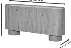 Jahnke Sideboard »CIRCO SB 160« 1 Stk. tlg. Sideboard, 3-türig, gerundetes Design, Marmor-Look, Breite 160 cm