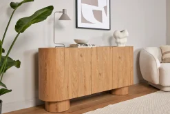 Jahnke Sideboard »CIRCO SB 160« 1 Stk. tlg. Sideboard, 3-türig, gerundetes Design, Marmor-Look, Breite 160 cm