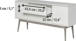 Jahnke Sideboard »GRACE SB 150« Sideboard, 2 Türen & 2 Schubladen, Skandi-Design, Breite: 150 cm