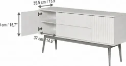 Jahnke Sideboard »GRACE SB 150« Sideboard, 2 Türen & 2 Schubladen, Skandi-Design, Breite: 150 cm