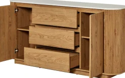 Jahnke Sideboard »GROOVE SB 160« 1 Stk. tlg. Sideboard, abgerundet, Marmor-Look, Breite ca. 159,5 cm