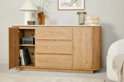 Jahnke Sideboard »GROOVE SB 160« 1 Stk. tlg. Sideboard, abgerundet, Marmor-Look, Breite ca. 159,5 cm