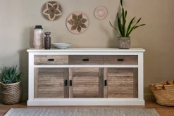 Jahnke Sideboard »HAMPTON SB 160« 1 Stk. tlg. Sideboard, Landhausstil, 3 Schubladen und 3 Türen, Breite ca. 160 cm