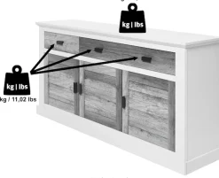 Jahnke Sideboard »HAMPTON SB 160« 1 Stk. tlg. Sideboard, Landhausstil, 3 Schubladen und 3 Türen, Breite ca. 160 cm