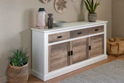 Jahnke Sideboard »HAMPTON SB 160« 1 Stk. tlg. Sideboard, Landhausstil, 3 Schubladen und 3 Türen, Breite ca. 160 cm