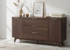 Jahnke Sideboard »LIBRE SB 160« Sideboard,Skandi,2 Türen + 3 Schubladen,Aluminiumgriffe,Breite 160 cm