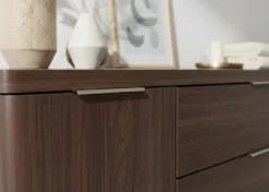 Jahnke Sideboard »LIBRE SB 160« Sideboard,Skandi,2 Türen + 3 Schubladen,Aluminiumgriffe,Breite 160 cm