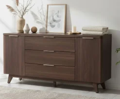Jahnke Sideboard »LIBRE SB 160« Sideboard,Skandi,2 Türen + 3 Schubladen,Aluminiumgriffe,Breite 160 cm