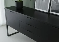 Jahnke Sideboard »LOOP SB 180« Sideboard,2 Türen + 3 Schubladen, Metallrahmen, Breite 180 cm