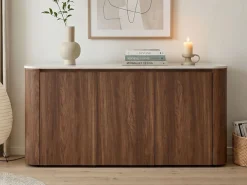 Jahnke Sideboard »TRESOR SB 150« Sideboard, Marmor Look, grifflose Optik, 3 Türen, Breite:150 cm