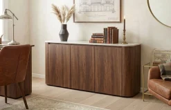Jahnke Sideboard »TRESOR SB 150« Sideboard, Marmor Look, grifflose Optik, 3 Türen, Breite:150 cm