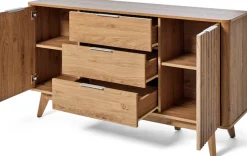 Jahnke Sideboard »WAVE SB 150« 1 Stk. tlg. Sideboard, Retro-Stil, Front in Wellendesign, Breite ca. 150 cm