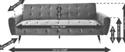Jahnke 3-Sitzer »CHILLAX DREAM« mit Schlaffunktion, Seitentasche, Breite 213 cm