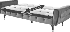 Jahnke 3-Sitzer »CHILLAX DREAM« mit Schlaffunktion, Seitentasche, Breite 213 cm