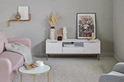 Jahnke TV-Board »CARVE TV 140« 1 Stk. tlg. Edle Gold-Applikationen, Fronten in Wellendesign, 140 cm
