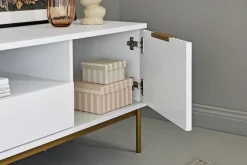 Jahnke TV-Board »CARVE TV 140« 1 Stk. tlg. Edle Gold-Applikationen, Fronten in Wellendesign, 140 cm