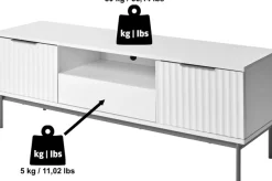 Jahnke TV-Board »CARVE TV 140« 1 Stk. tlg. Edle Gold-Applikationen, Fronten in Wellendesign, 140 cm