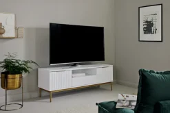 Jahnke TV-Board »CARVE TV 140« 1 Stk. tlg. Edle Gold-Applikationen, Fronten in Wellendesign, 140 cm