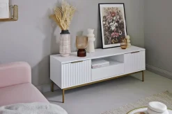 Jahnke TV-Board »CARVE TV 140« 1 Stk. tlg. Edle Gold-Applikationen, Fronten in Wellendesign, 140 cm