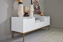 Jahnke TV-Board »CARVE TV 140« 1 Stk. tlg. Edle Gold-Applikationen, Fronten in Wellendesign, 140 cm