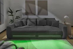Jockenhöfer Gruppe Big-Sofa »Lumina, XXL, B: 294 cm, mit LED-RGB-Beleuchtung, Liegefläche 120x240cm« Mega-Sofa, inklusive Federkernpolsterung und 10 Kissen