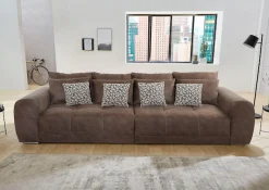 Jockenhöfer Gruppe Big-Sofa »Moldau, B. 306 cm, mit Federkernpolsterung, Liegefläche 120x240 cm« Mega-Sofa im XXL-Format, Federkern, 12 Kissen