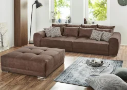 Jockenhöfer Gruppe Big-Sofa »Moldau, B. 306 cm, mit Federkernpolsterung, Liegefläche 120x240 cm« Mega-Sofa im XXL-Format, Federkern, 12 Kissen