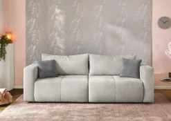 Jockenhöfer Gruppe Big-Sofa »Relax, B: 243 cm, Liegefl. 145x197 cm« mit Schlaffunktion, Bettkasten & Zierkissen, Sitzelemente ausziehbar