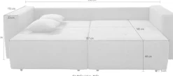 Jockenhöfer Gruppe Big-Sofa »Relax, B: 243 cm, Liegefl. 145x197 cm« mit Schlaffunktion, Bettkasten & Zierkissen, Sitzelemente ausziehbar
