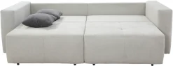 Jockenhöfer Gruppe Big-Sofa »Relax, B: 243 cm, Liegefl. 145x197 cm« mit Schlaffunktion, Bettkasten & Zierkissen, Sitzelemente ausziehbar