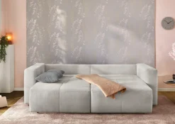Jockenhöfer Gruppe Big-Sofa »Relax, B: 243 cm, Liegefl. 145x197 cm« mit Schlaffunktion, Bettkasten & Zierkissen, Sitzelemente ausziehbar