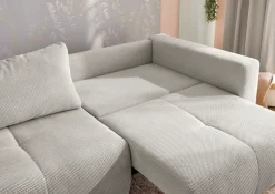Jockenhöfer Gruppe Big-Sofa »Relax, B: 243 cm, Liegefl. 145x197 cm« mit Schlaffunktion, Bettkasten & Zierkissen, Sitzelemente ausziehbar