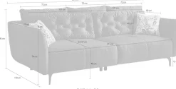 Jockenhöfer Gruppe Big-Sofa »Spa, B: 251 cm« im Retrolook mit 7 Kissen