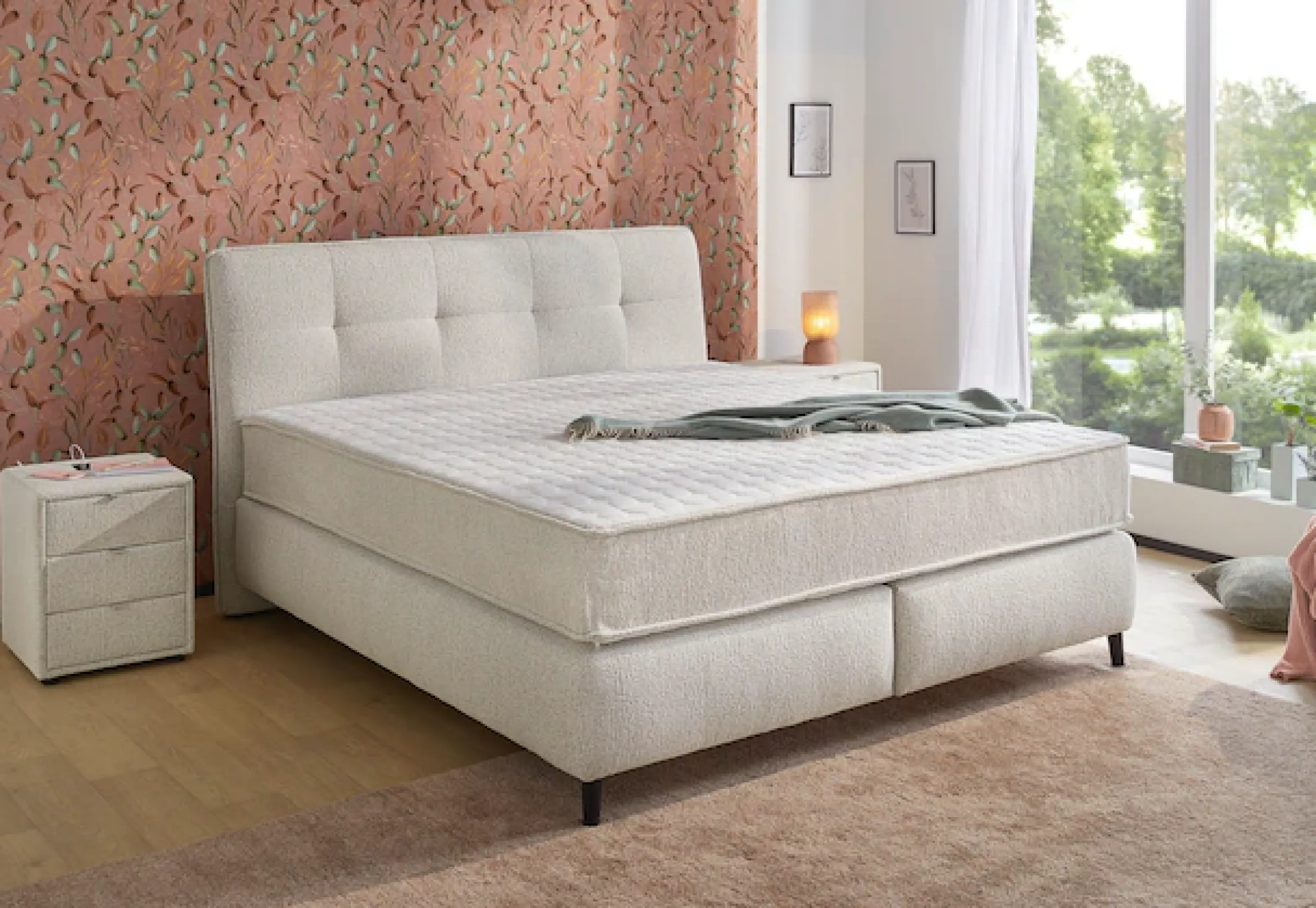 Jockenhöfer Gruppe Boxspringbett »King-Size in der Breite 180cm« Extradicke XXL-7-Zonen-TTFK-Matratze (25cm hoch)
