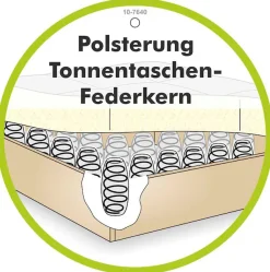 Jockenhöfer Gruppe Boxspringbett »King-Size in der Breite 180cm« Extradicke XXL-7-Zonen-TTFK-Matratze (25cm hoch)