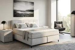 Jockenhöfer Gruppe Boxspringbett »CAPELLO, inkl. Taschenfederkernmatratze H3-H4 und 6cm Kaltschaumtopper« Bezug in verschiedenen Strukturstoffen, 160x200 oder 180x200 cm