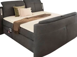 Jockenhöfer Gruppe Boxspringbett »MOVIESTAR, mit Taschenfederkernmatratze H3-H4, inkl. LED-Beleuchtung« wahlweise Strukturstoff-Bezug oder Microfaser-Bezug, 180x200cm