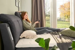 Jockenhöfer Gruppe Boxspringbett »MOVIESTAR, mit Taschenfederkernmatratze H3-H4, inkl. LED-Beleuchtung« wahlweise Strukturstoff-Bezug oder Microfaser-Bezug, 180x200cm