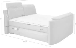 Jockenhöfer Gruppe Boxspringbett »MOVIESTAR, mit Taschenfederkernmatratze H3-H4, inkl. LED-Beleuchtung« wahlweise Strukturstoff-Bezug oder Microfaser-Bezug, 180x200cm