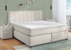 Jockenhöfer Gruppe Boxspringbett »TILDA, wahlweise mit Bettkasten, mit Taschenfederkernmatratze H3-H4« mit Kaltschaumtopper, hochwertiger Strukturstoff-Bezug, 180x200cm