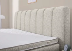 Jockenhöfer Gruppe Boxspringbett »TILDA, wahlweise mit Bettkasten, mit Taschenfederkernmatratze H3-H4« mit Kaltschaumtopper, hochwertiger Strukturstoff-Bezug, 180x200cm