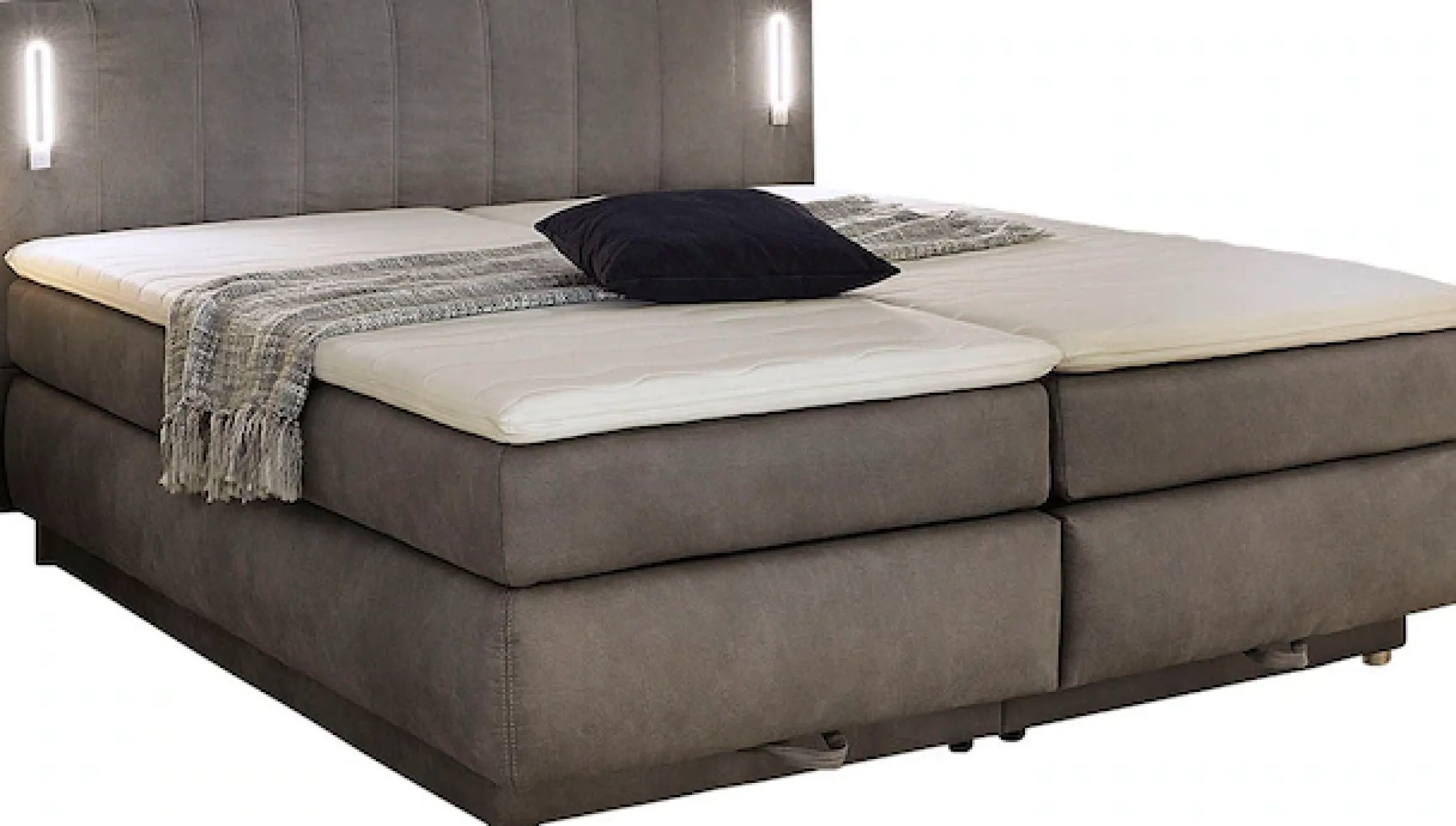 Jockenhöfer Gruppe Boxspringbett »Kati erhältlich in der Größe 180x200cm« mit Topper, Bettkasten und höhenvariablen Kopfteil (96 cm - 108 cm)
