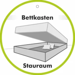Jockenhöfer Gruppe Boxspringbett »Kati erhältlich in der Größe 180x200cm« mit Topper, Bettkasten und höhenvariablen Kopfteil (96 cm - 108 cm)