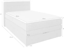 Jockenhöfer Gruppe Boxspringbett »Carmen« mit Bettkasten und Topper, erhältlich in120 & 140cm Breite