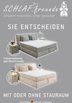 Jockenhöfer Gruppe Boxspringbett »CARLA, wahlweise mit Bettkasten, Inkl. Topper & 4 Kissen« wahlweise mit Chenille oder Webstoff bezogen, 160x200cm oder 180x200
