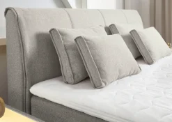 Jockenhöfer Gruppe Boxspringbett »CARLA, wahlweise mit Bettkasten, Inkl. Topper & 4 Kissen« wahlweise mit Chenille oder Webstoff bezogen, 160x200cm oder 180x200