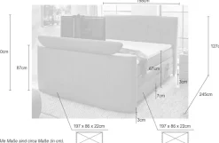 Jockenhöfer Gruppe Boxspringbett »Bel Air erhältlich in der Größe 180x200cm« mit versenkbarem TV-Lift und Fernbedienung, Bettkasten/Stauraum