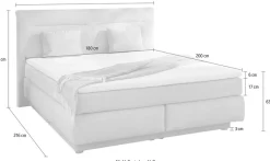 Jockenhöfer Gruppe Boxspringbett »Simone, inklusive großem Stauraum/Bettkasten« Bonell-Wendematratze H2/H3, Topper und 2 Kissen