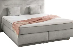 Jockenhöfer Gruppe Boxspringbett »Simone, inklusive großem Stauraum/Bettkasten« Bonell-Wendematratze H2/H3, Topper und 2 Kissen